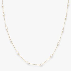 NWT Melinda Maria Gold “Perfect Pearl Infinity Necklace”